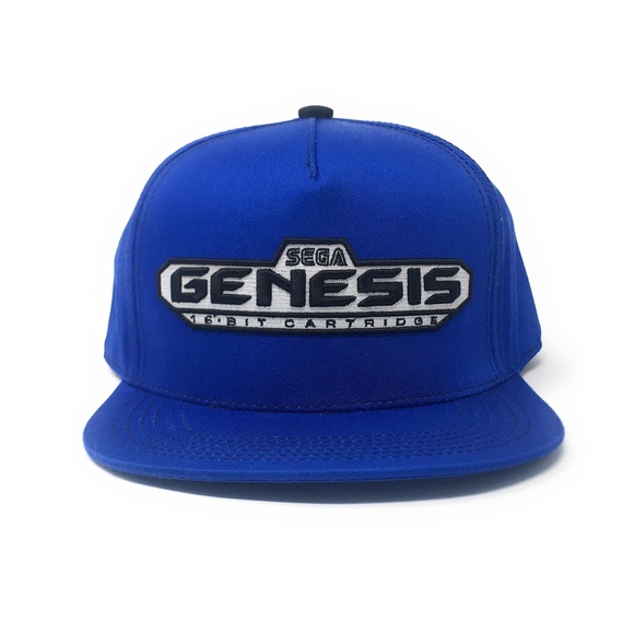 Sega Genesis - 16-Bit Retro Cartridge Logo Royal Blue Snapback Hat - Picture 1 of 5